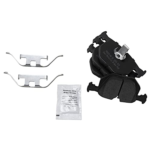 Image of TRQ Rear Brake Pad and Rotor Set Semi Metallic Rotors Compatible with 2001-2006 BMW 330Ci 2001-2005 330i 330xi