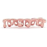 canjoyn 18K Gold Teardrop Bottom Grillz 6 Teeth Lower Teeth Drip Cap Grillz