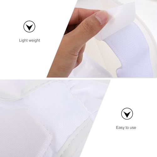 Plastron de boxe enfant blanc polyester évite les chocs au buste