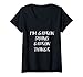 Damen I'm Gibson Doing Gibson Things Lustiger Name T-Shirt mit V-Ausschnitt