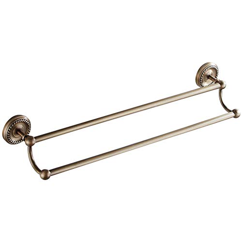 Porte-serviettes classique laiton suspendu double support mural rétro - 2