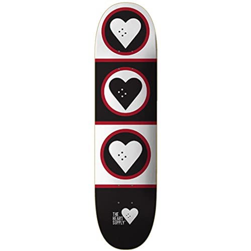 Centrano Unisex – Erwachsene Squad Skateboard Deck, Schwarz/Weiss, 8.5