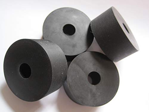 4-Pack - Premium Quality Multi-Purpose Rubber Spacer, 2" OD x 1/2" ID x 1" Thick (AVS-X19-19)
