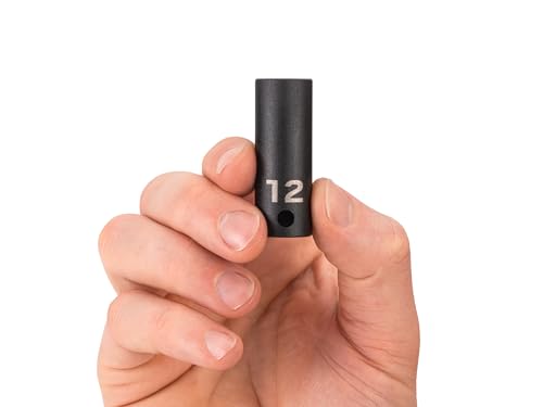 Image of TEKTON 3 /8 Inch Drive x 12 mm Semi-Deep 6-Point Impact Socket | SID14112