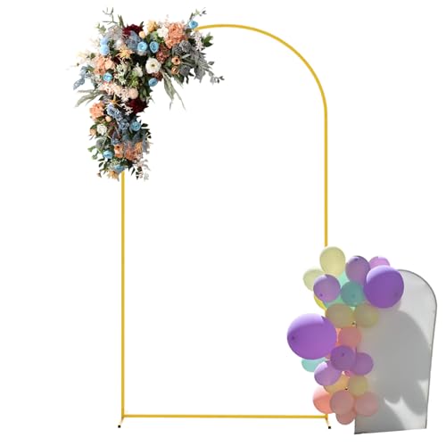 DAWCBVJQ 80x180cm Support De Fond Arches De Mariage Support De Toile De Fond Pour Arche Cadre D'arche Supports D'arches De Mariage Pour Cérémonie Décoration De Fête D'anniversaire Cadre De Porte Doré