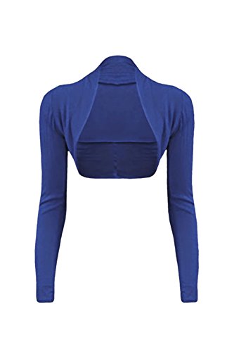 Bolero azul cobalto de manga larga para mujer de la marca Cexi Couture talla única