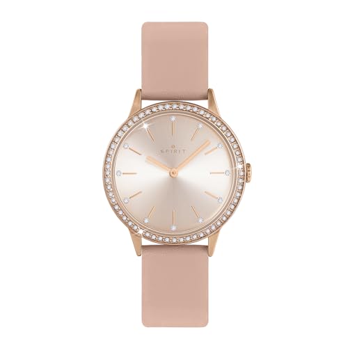 Montre en cuir rose Spirit : l'accessoire idéal pour vos tenues d'été
