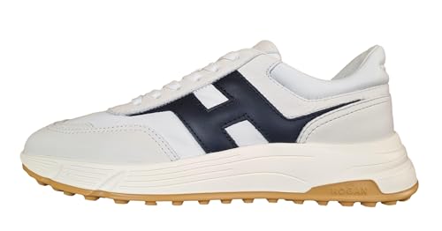 Hogan scarpe uomo sneaker Hyperlight in pelle HXM5630FR30U6U0001 bianco e nero