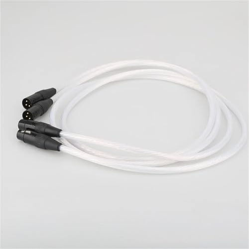 Cable HiFi XLRR 0.5 m plata pura 5N balanceado miniatura 2