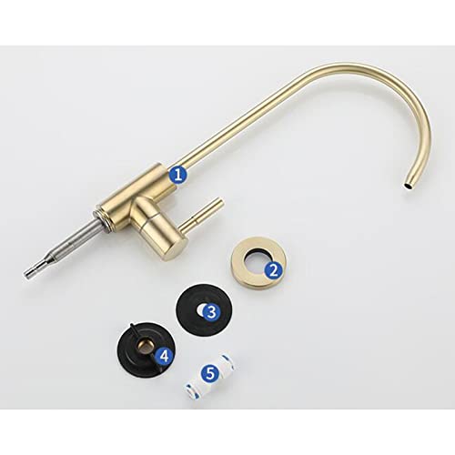 Robinet de cuisine eau froide en acier inoxydable pivotant gris - 8