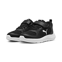 Puma Kid's Fun Racer 2 Velcro Sneaker, Puma Black/Puma White, 5 US Little Kid