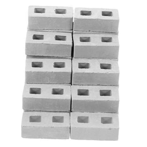 HEALSOPTHY 100pcs ミニブリック スケール建築模型用リアルなミニチュアレンガブロック 簡単立て可能なドールハウス ミ デン用クラフト素材 知育