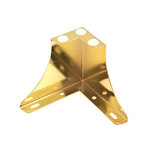 Geesatis Furniture Leg Accessories 4 Pcs Furniture Legs 4 Inch / 10 Cm Height Metal Sofa Legs Replacement, Minimalist Design, For Sofa Coffee Table Cabinet Tv Stand Feet, Gold, With Mounting Screws #TOP1