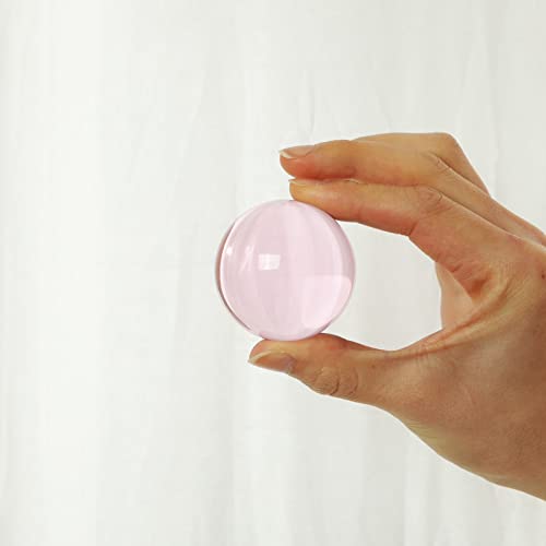 Longwin 50Mm(2 Inch) K9 Solid Crystal Ball With Free Stand Suncatcher (Pink) #TOP4