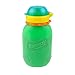Squeasy Snacker 6oz 100% Food Grade Silicone Reusable Food Pouch, featuring the No Spill Insert - Green