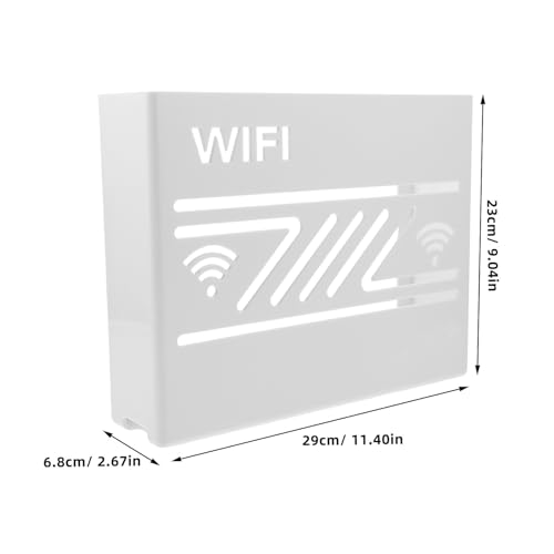 Caja para router wifi de pp blanco que soluciona el caos de cables 3