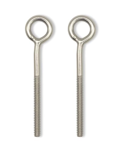 IMSCREWS Eye Bolts - 304 Stainless Steel #10-24 x 3-Inch Eyebolts 10 Pcs