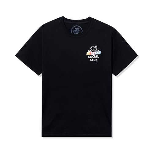 Anti Social Social Club Nascar Games Graphic Tee, Short Sleeve Cotton, Unisex Adult, Black, X-Large, NASCAR Race Shirt, Motorsport Fan Apparel, Streetwear, Summer Casual, Racing Event Tee