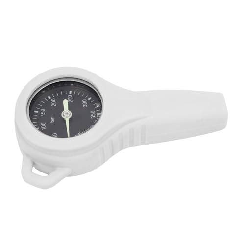 VGEBY Medidores de Presión de Buceo, Medidor BCD Luminoso Duradero Medidor de Presión Subacuática para Buceo Nocturno y Tanques de Aire (WHITE)