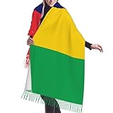 Flagge von Mauritius, Premium-ultraweiches Material: Hergestellt aus hochwertigem Kaschmir für ein luxuriöses Plüsch, hautfreundliches Gefühl. Leicht und doch warm, bietet dieser Schal den ganzen Tag über wolkenähnlichen Komfort auf der Haut.