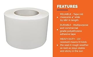 CrawlSpace-DIY Vapor Barrier Tape (3 Pack) 4" x 180' - Heavy Duty White Polyethylene Seam Tape for Crawl Space & Basement Encapsulation, Moisture Barrier Seal