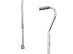 QUIRUMED Krücken-Gehstock. Aluminium, höhenverstellbar, orthopädisch, leicht, ergonomischer Griff, graue Farbe, für Senioren, rutschfeste Spitze