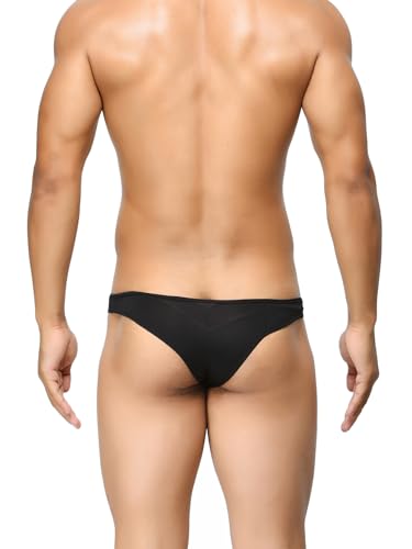 Image of BASIICS by La Intimo Solid Semi-Seamless Featherlight Brief for Men Innerwear | Antimicrobial Underwear for Men