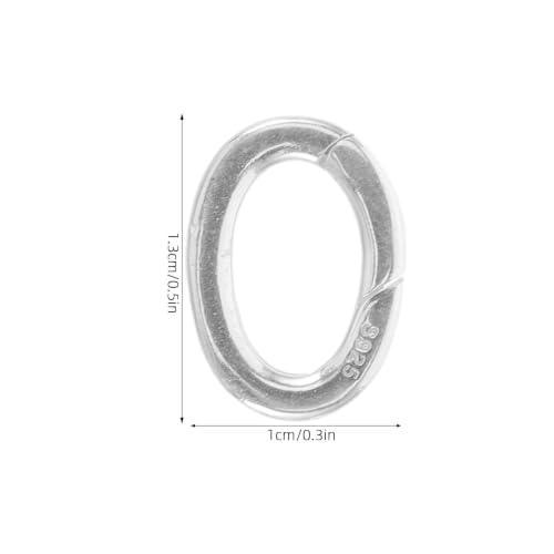 Conectores de cadena para reparar pulseras con cierres de plata 3