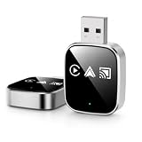 VEKRA Wireless CarPlay & Android Auto Adapter, Converts Factory Wired CarPlay to Wireless, 5GHz Wi-Fi + Bluetooth 5.0, Plug & Play Auto-Connect, USB-A with USB-C Adapter, for iPhone & Android