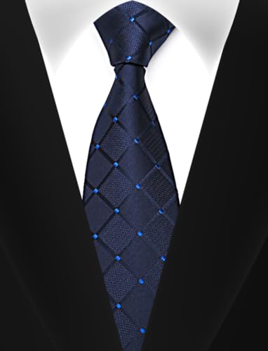 Image of Men's Tie Set with Pocket Square, Cufflinks and Gift Box | 100% microfiber; tie 59 x 3.15 in; square 10 x 10 in; gift box included