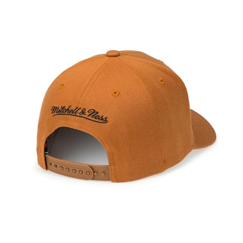 Casquette snapback Mitchell & Ness Classic Red Pinscript Orange et Noir style rétro - 2