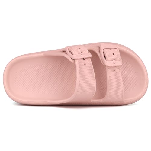 Kids Double Buckle Cloud Slides Boys Girls Soft EVA Thick-Sole Sandals Breathable Unisex Slippers Lightweight Beach Pool Shower Shoes3