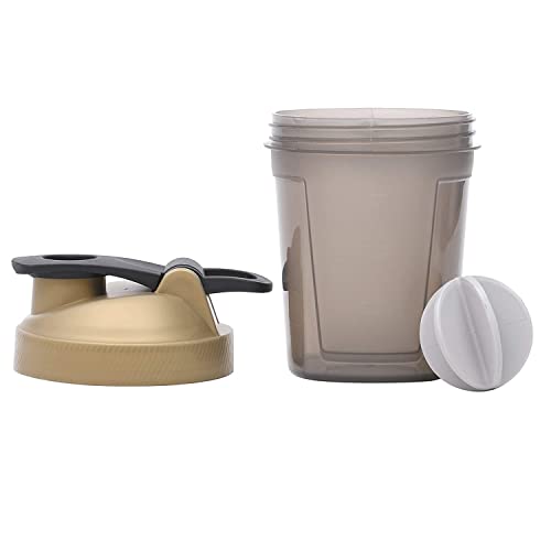 Image of Protein shaker - Sports Mini Gym Shaker - Bottle 300ML with Blender Ball (Gold)