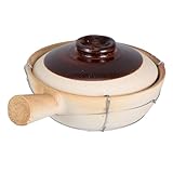 TOPPERFUN Terrakotta-Auflauf Ton kochen Erdgeschoss Kochtopf Terrakotta-Geschirr koreanisches Kochgeschirr Steintopf koreanische Schüssel Auflaufformwärmer Eisen