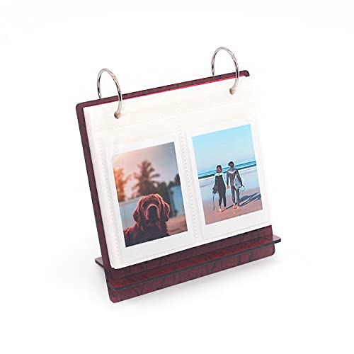 2x3 Inch Photo Desk Album, Instax Mini Photo Calendar Album for Fujifilm Instax Mini 11 90 70 50S 26 25 9 8+ 7S Instant Camera, Polaroid Photo Albums for Polaroid 2x3 Film & Kpop Photocard, 96 Pockets