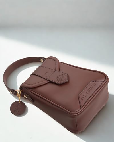 Image of SACCI MUCCI Women's Small Handbag /Cross-Body Phone Bag - Stylish PU Leather Mobile Purse with Adjustable Strap
