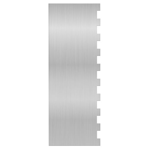 8.7 Inche Stainless Steel Cake Scraper,Double Sided Patterned Edge Stripe Edge Smoother Scraper Cake Decorating,Cake Decorating Comb Cake Scraper (1, 1-1)