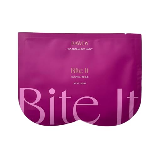 BAWDY Bite It - Plant Based Collagen Butt Mask - Hydrating + Toning Beauty Treatment - 2 Sheets, One for Each Cheek - Clean Beauty Mask for Your Butt (2 Sheets - Single Use)