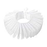 Elizabethan Neck Ruff for Women, White Detachable Victorian Collar, Adjustable Renaissance Dickey for Halloween, Cosplay, Theater, Wedding