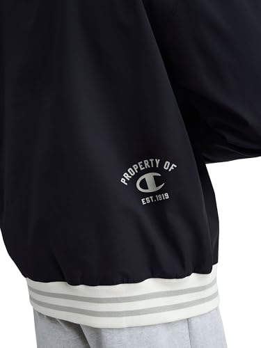 Image of Champion Men's Lightweight V-Neck Woven Pullover, Standard Fit, Script Logo
