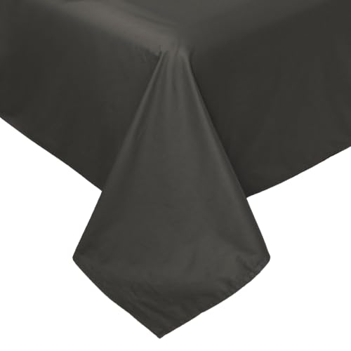 Cotton Market Drap plat grand format 270 x 250 cm - Gris foncé - Coton sans élastique - Drap plat lisse pour lits extra grands et matelas hauts