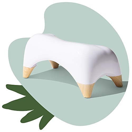 TUSHY Ottoman: A Premium Toilet Stool for The Bathroom - Modern Sleek Design (Relaxed 7.5
