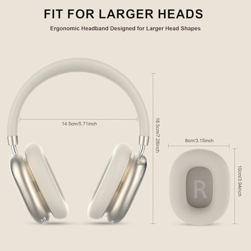 NC95 Kopfhörer Kabellos Bluetooth 6.0,Hybrid Noise Cancelling Kopfhörer mit Drehknopf,65+ Stunden Spielzeit,EQ Personalisierung per App,Geeignet für Reisen und Training (Sternenlicht) – Bild 6
