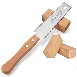 Japanese Pull Saw, Hand Saw With Double Edges of 11/17 TPI, SK5 Flexible Blade Flush Cut Saw for Wood Cutting