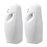 2 Pcs Automatic Air Freshener Dispenser,Wall-mounted Automatic Adjustable Fragrance Aerosol Sprayer for Bathroom, Hotel, Office and Public Area,White,Air Freshener Spray Refill not included