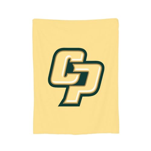 XRPUONG Cal Poly Mustangs Fleece Blanket Very Soft Microfiber Flannel Blanket for Couch Warm and Cozy