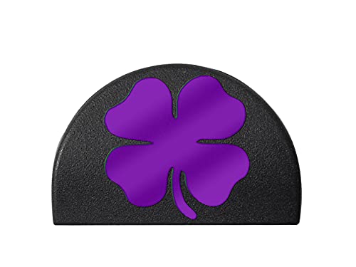 NDZ Performance Jentra JP-1 Grip Slug Plug for Glock 17 19 20 21 22 23 24 31 32 34 35 37 38 GEN 1-3 Custom Engraved - 4 Leaf Clover - Purple Paint Fill