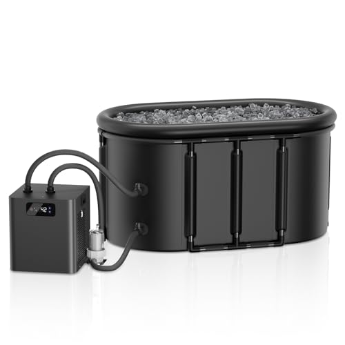 Ice Bath Chiller & Cold Plunge tub Kit, 1/3 HP Cold Plunge Chiller with External Filter & Pump,...