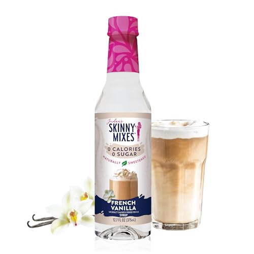 Jordan's Skinny Syrups Sugar Free Syrup, French Vanilla Syrup, 12.6 oz, Zero...