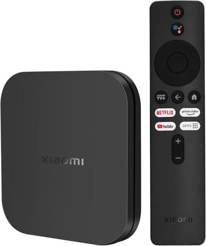 Xiaomi TV Box S 4K 2Nd Generation | Mibox con Resolución 4K Ultra HD | Compatible con Google TV | WiFi de Doble Banda y Bluetooth 5.2 | Android TV 10.0 Integrado | Color Negro